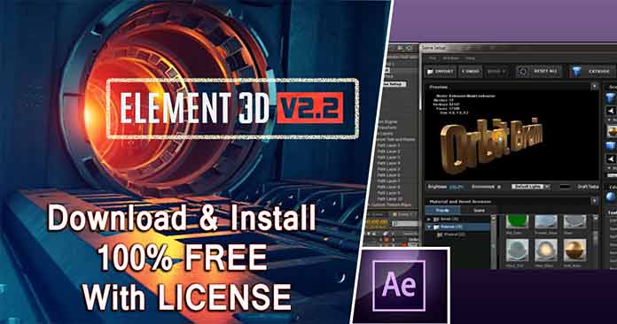 How to Install Element 3d and Free Download After Effects Plugin