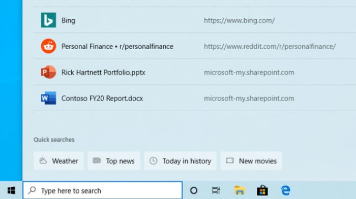 Microsoft , Windows 10 , update , operating system , search bar
