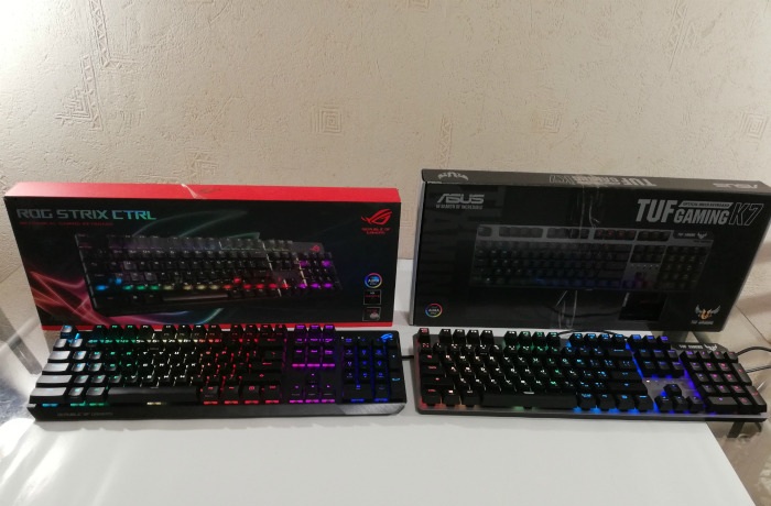 TUF Gaming K7 and ROG Strix Scope keyboards