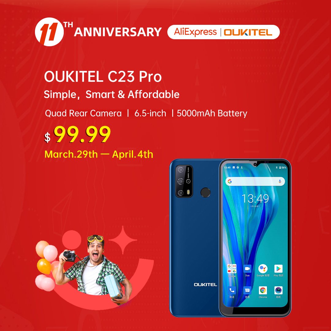 Oukitel C23 Pro debut sale commencing today via AliExpress for $99