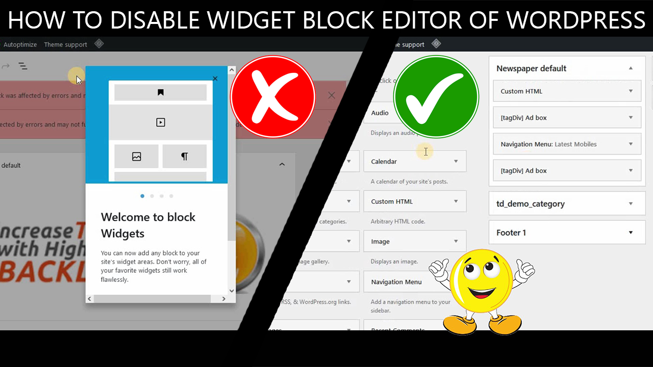 How to disable widget block editor of WordPress
