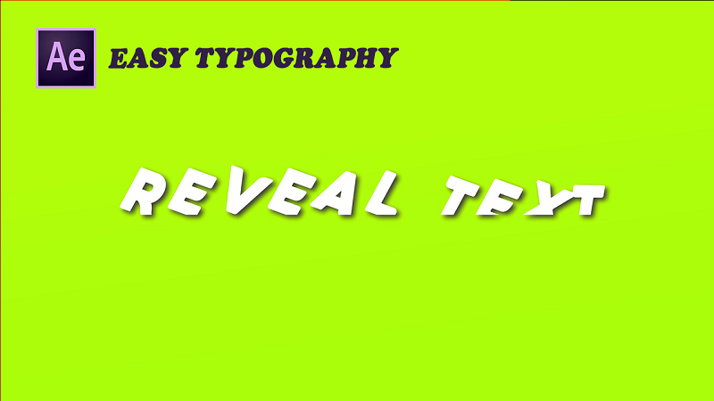 Reveal Text Animation After Effects – Easy Typography After Effects Tutorial