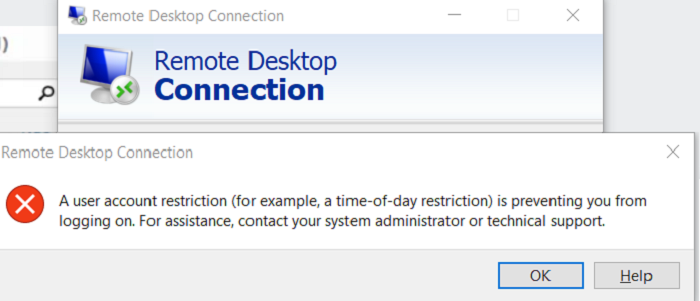 User Cannot Access – How to Fix Remote Desktop A User Account Restriction in Login