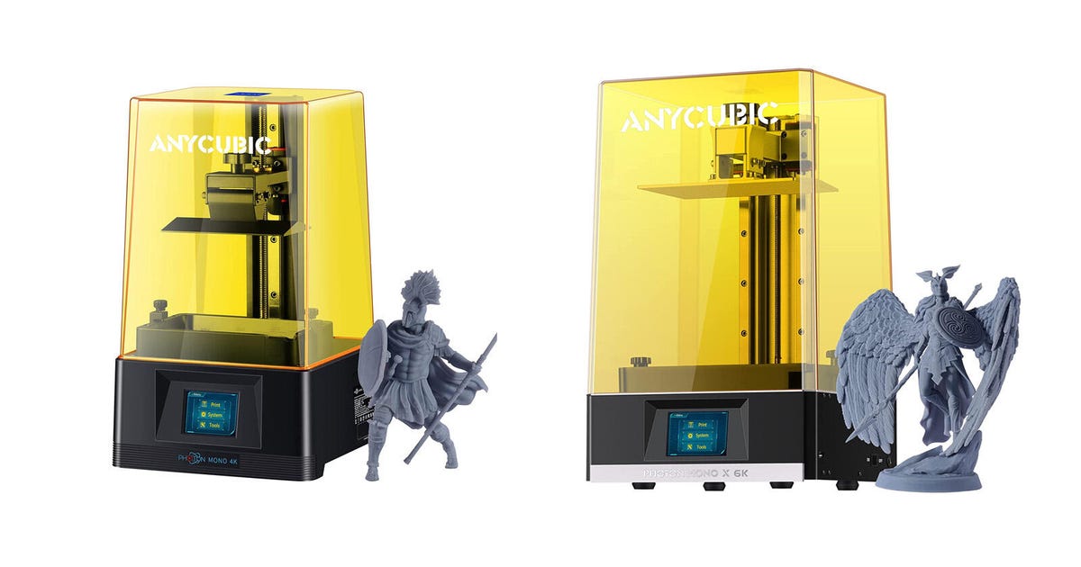 Anycubic's Photon Mono 4K and Mono X 6K 3D Printers Are up to $300 Off Today With prices starting at $192, now is a great time to get into the 3D printing game.