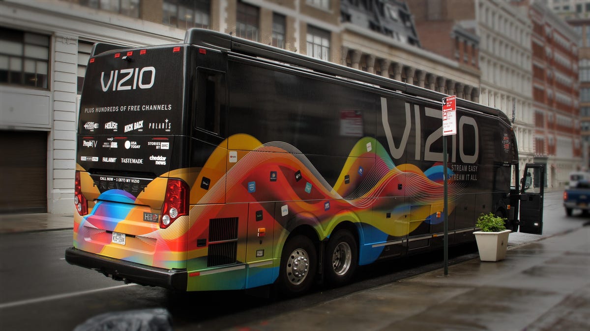Vizio Parks a Literal Busload of New TV Tech on Our Doorstep Tour 45 feet of screens complete with quantum dots and gaming-friendly extras.