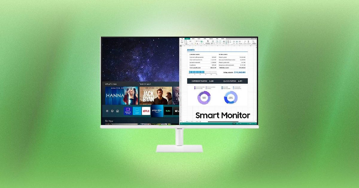 This Sleek 27-Inch Samsung Smart Monitor Is $110 Off at Amazon The M50B Series smart monitor can run work and entertainment apps without a PC, and right now you can snag it on sale for just $170.
