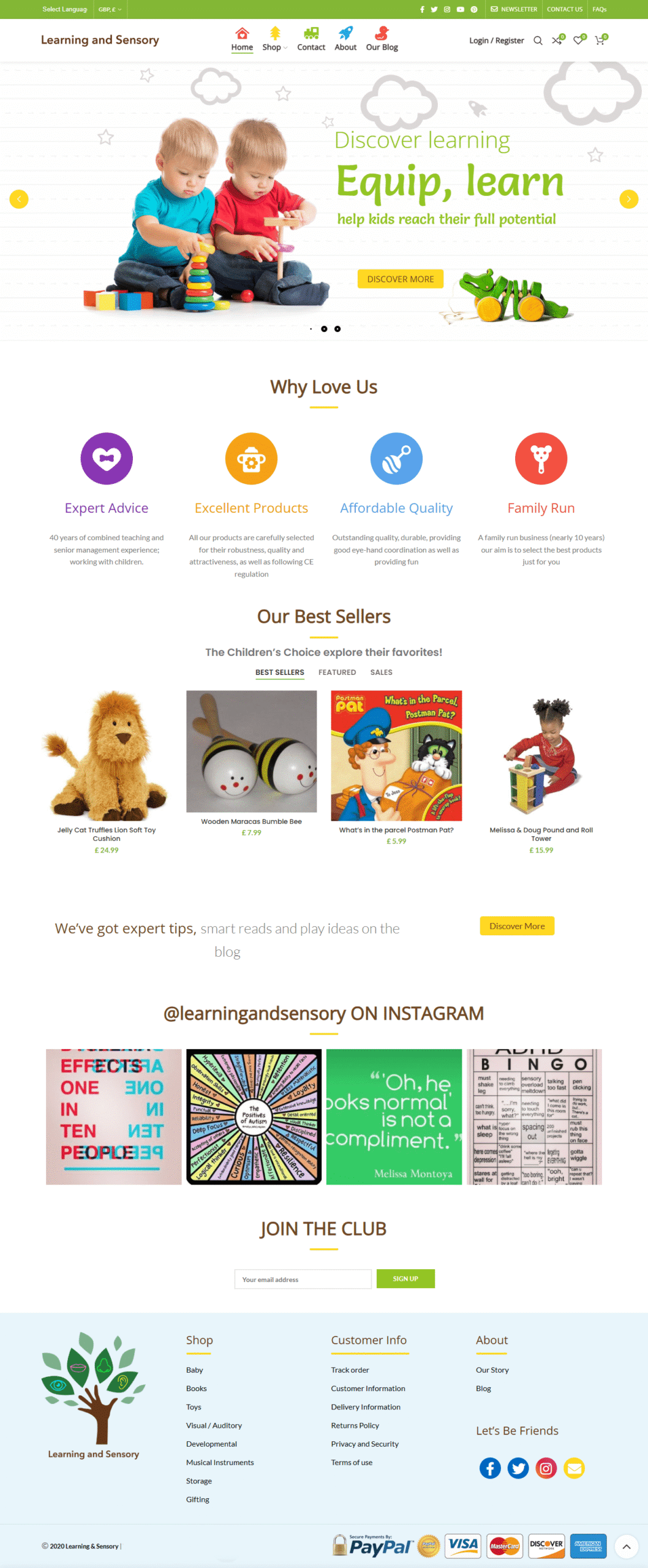 Learning & Sensory — Educational Support Website