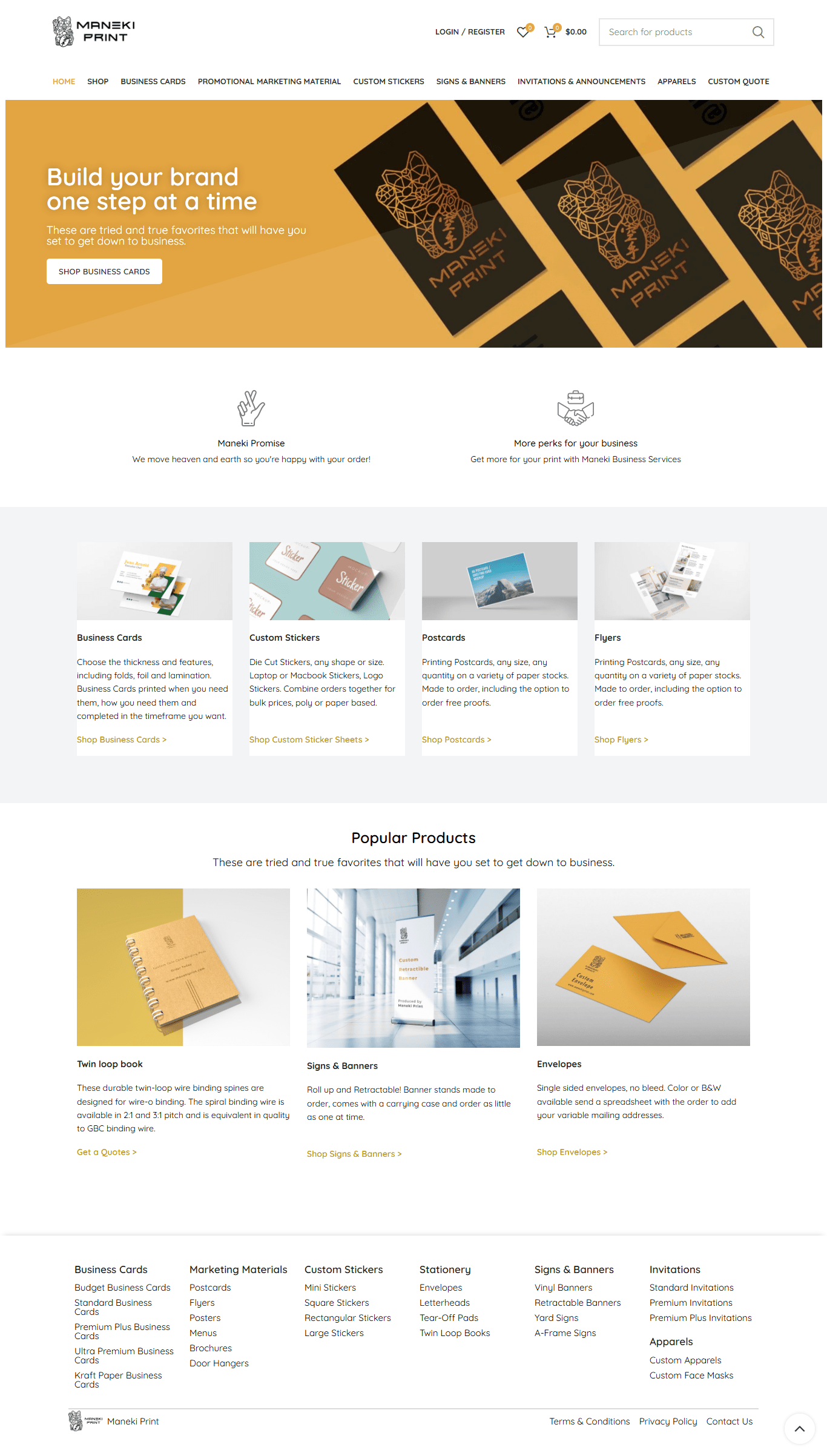 Maneki Print – Custom Printing Services Website