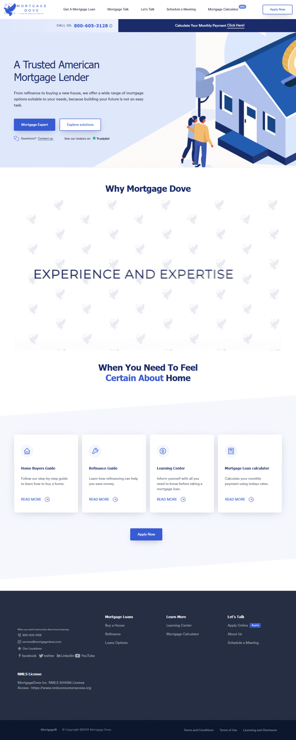 Modern Mortgage Services Website for US-based Firm Custom Developed HTML CSS JS